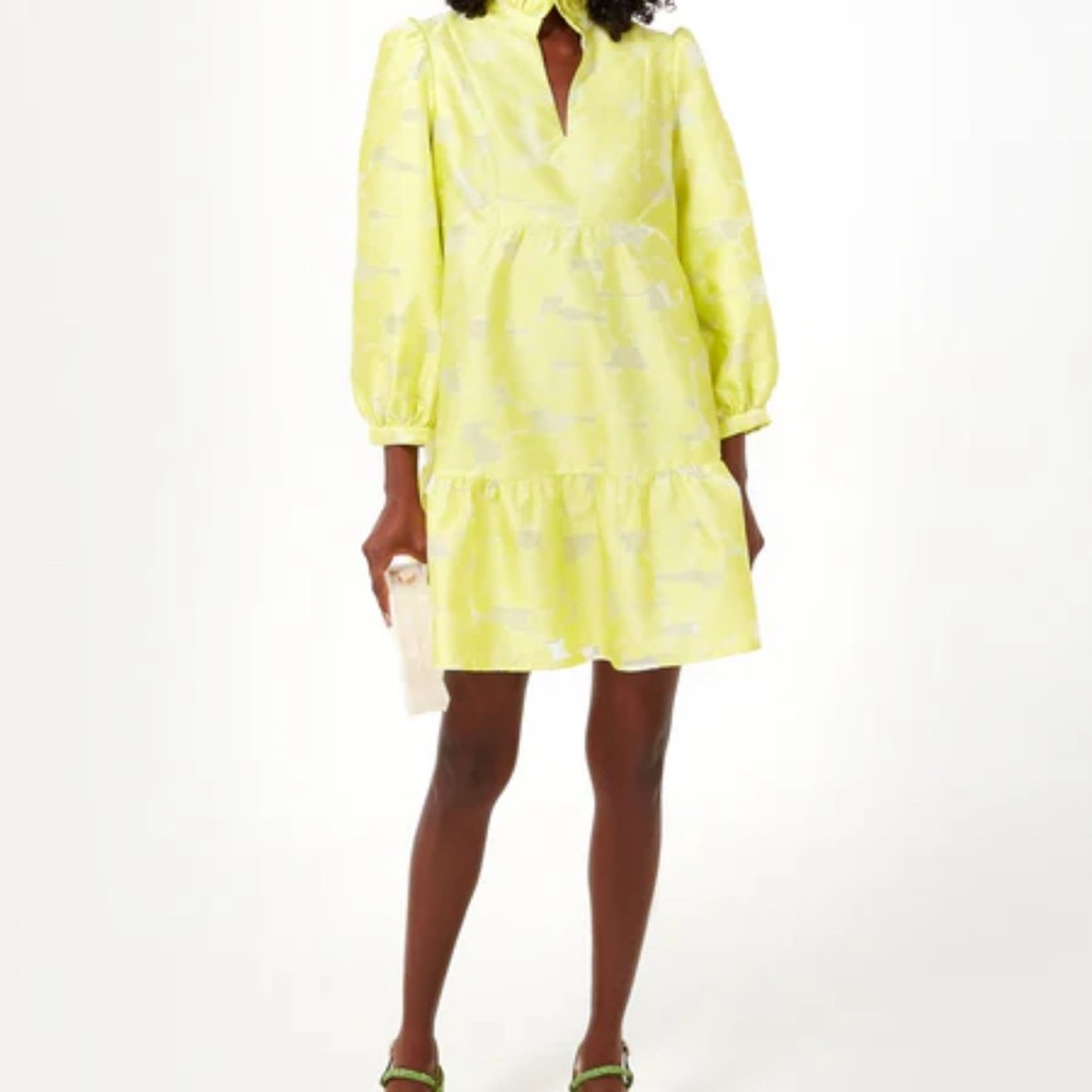 Tuckernuck Yellow Puff Sleeve Sundress